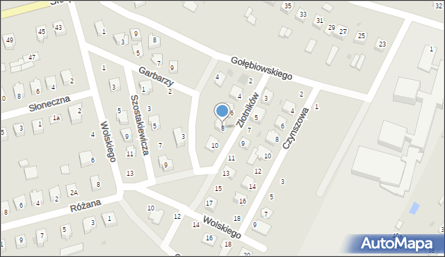 Bieżuń, Złotników, 8, mapa Bieżuń