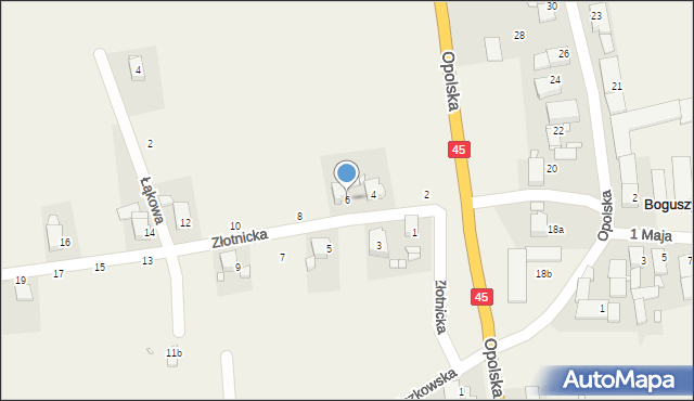 Boguszyce, Złotnicka, 6, mapa Boguszyce