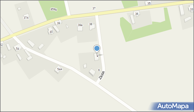 Bukowiec, Złota, 4, mapa Bukowiec