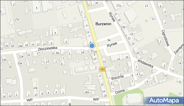 Burzenin, Złoczewska, 1, mapa Burzenin