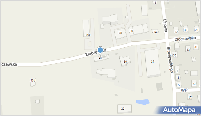 Burzenin, Złoczewska, 41, mapa Burzenin