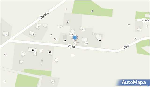 Cerekiew, Złota, 26, mapa Cerekiew