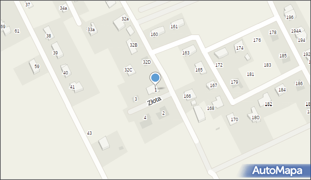 Chałupy, Złota, 1, mapa Chałupy