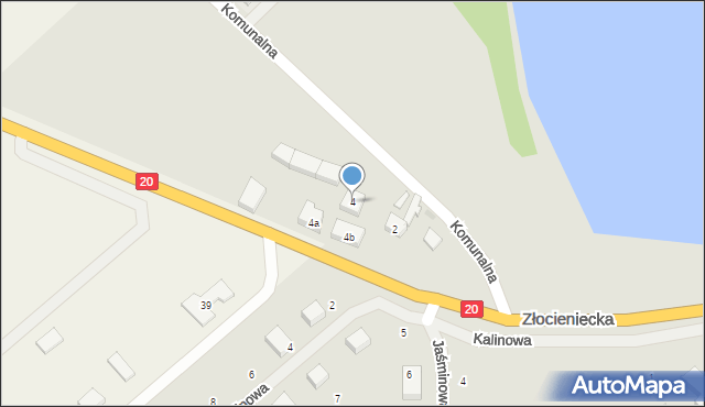 Czaplinek, Złocieniecka, 4, mapa Czaplinek