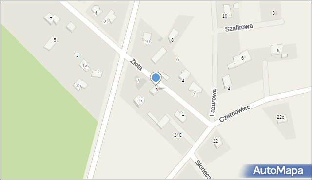 Czarnowiec, Złota, 3, mapa Czarnowiec