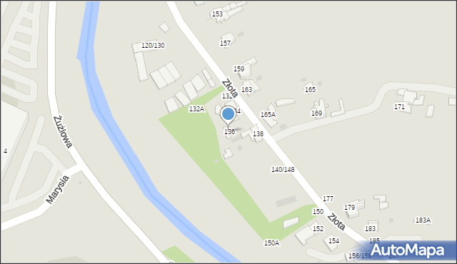 Częstochowa, Złota, 136, mapa Częstochowy