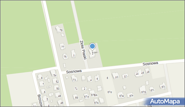 Dąbrówka, Złote Piaski, 2, mapa Dąbrówka