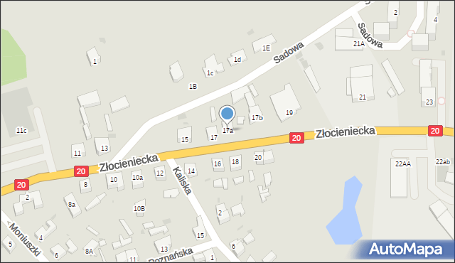 Drawsko Pomorskie, Złocieniecka, 17a, mapa Drawsko Pomorskie