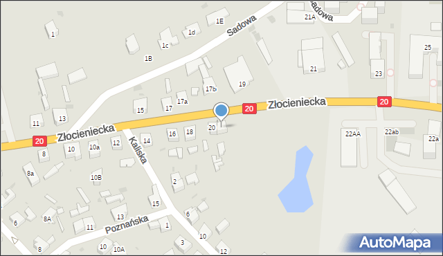 Drawsko Pomorskie, Złocieniecka, 22, mapa Drawsko Pomorskie