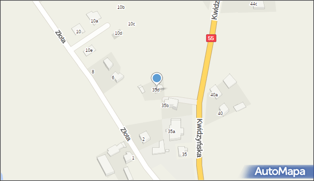 Gardeja, Złota, 4, mapa Gardeja