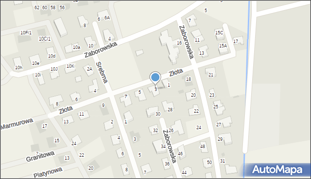 Henrykowo, Złota, 3, mapa Henrykowo