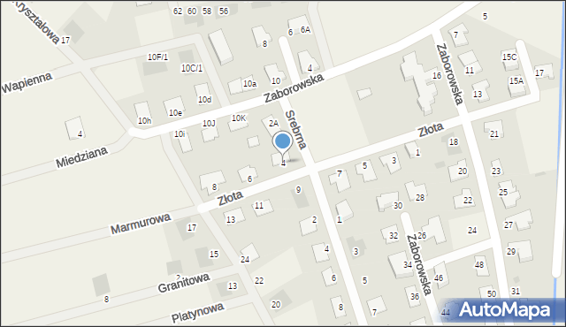 Henrykowo, Złota, 4, mapa Henrykowo