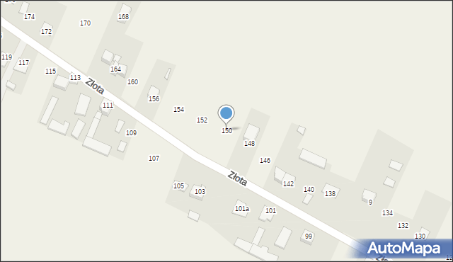 Huta Mazowszańska, Złota, 150, mapa Huta Mazowszańska