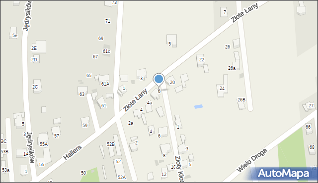 Jankowice, Złote Łany, 6, mapa Jankowice