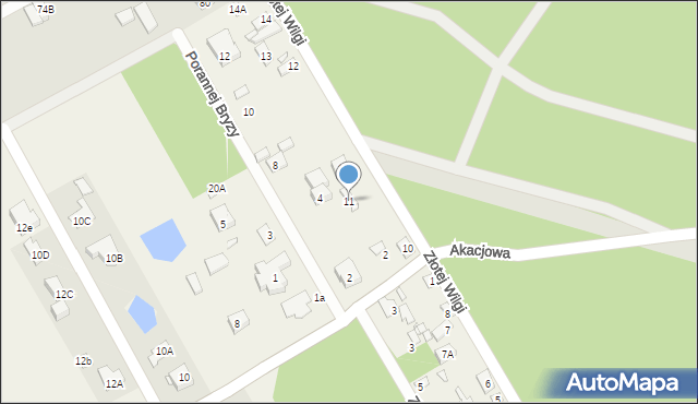 Jastrzębie, Złotej Wilgi, 11, mapa Jastrzębie