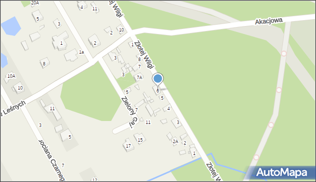 Jastrzębie, Złotej Wilgi, 6, mapa Jastrzębie