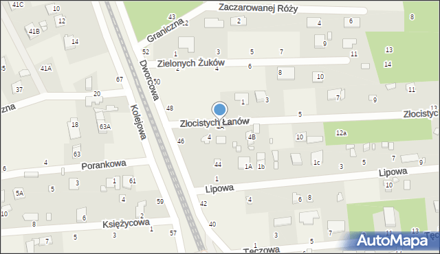 Jeziórko, Złocistych Łanów, 4A, mapa Jeziórko