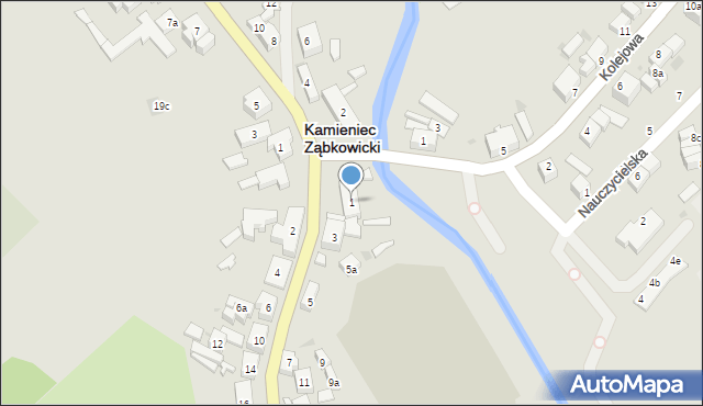 Kamieniec Ząbkowicki, Złotostocka, 1, mapa Kamieniec Ząbkowicki