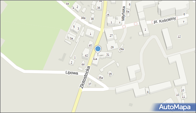 Kamieniec Ząbkowicki, Złotostocka, 33, mapa Kamieniec Ząbkowicki