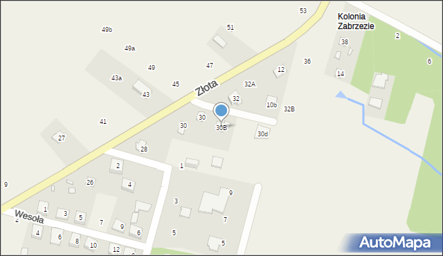 Kamionka, Złota, 30B, mapa Kamionka