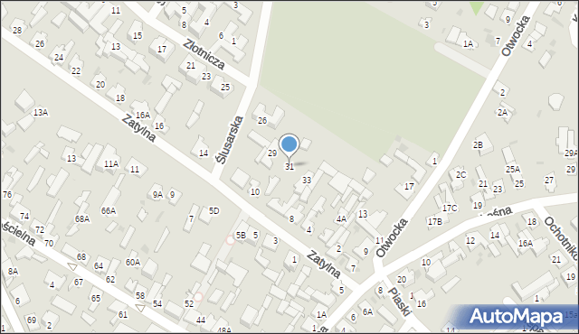 Karczew, Złotnicza, 31, mapa Karczew