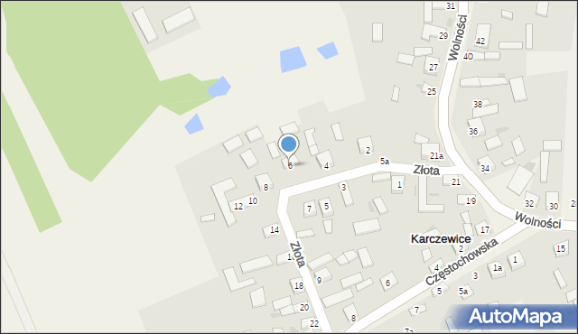 Karczewice, Złota, 6, mapa Karczewice