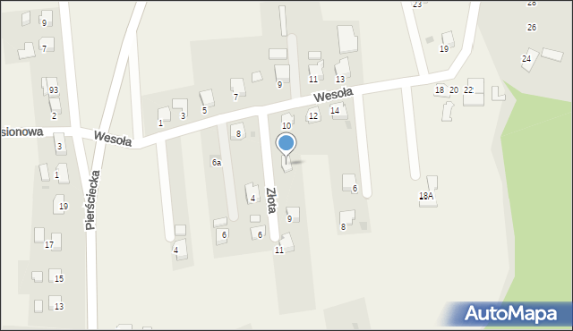 Kiczyce, Złota, 3, mapa Kiczyce