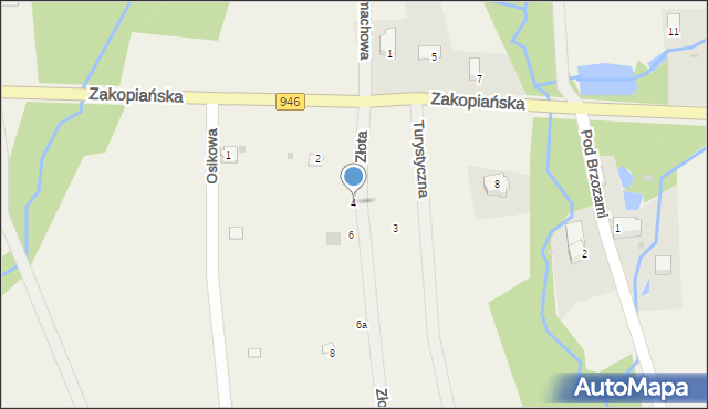 Kocoń, Złota, 4, mapa Kocoń