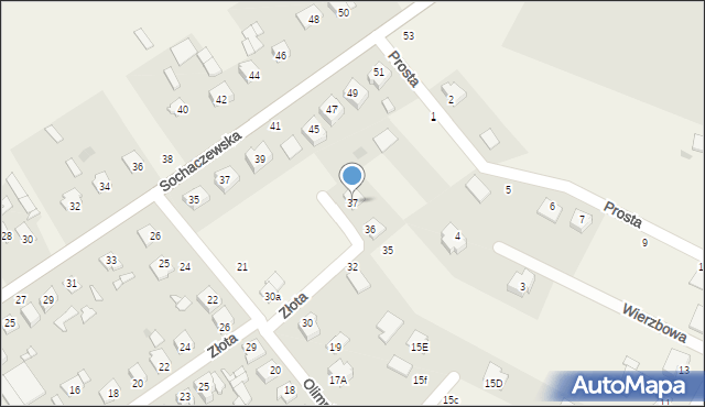 Kozłów Biskupi, Złota, 37, mapa Kozłów Biskupi