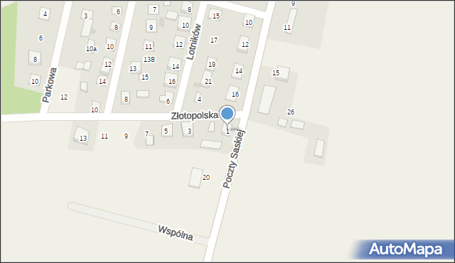 Kroczewo, Złotopolska, 1, mapa Kroczewo