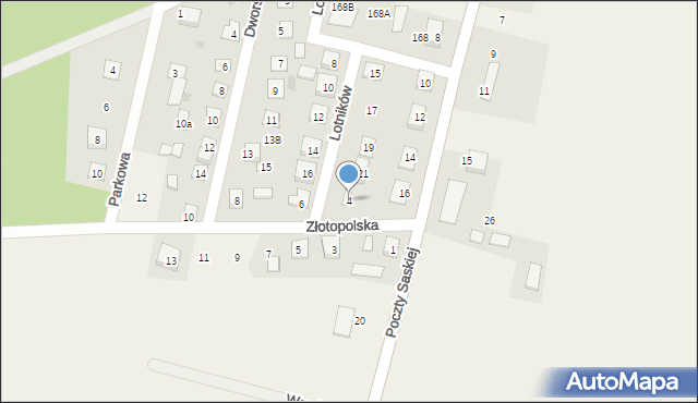 Kroczewo, Złotopolska, 4, mapa Kroczewo