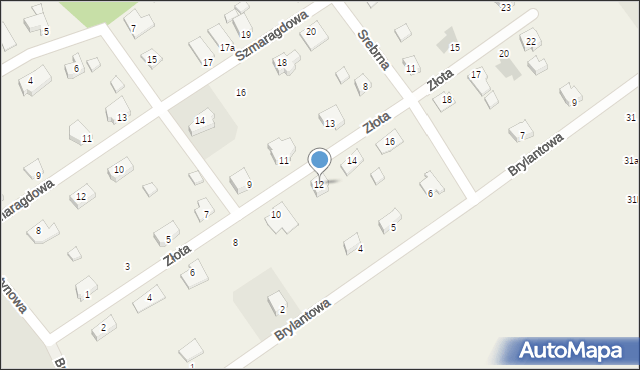 Kunowice, Złota, 12, mapa Kunowice