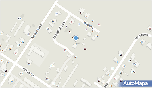 Kutno, Złotych Kłosów, 9, mapa Kutno