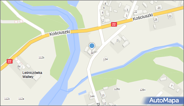 Lędyczek, Złotowska, 14, mapa Lędyczek