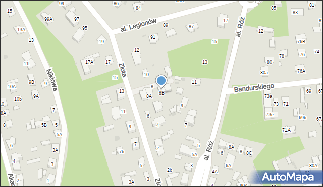 Legionowo, Złota, 8B, mapa Legionowo