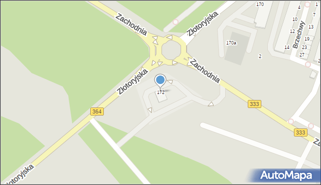 Legnica, Złotoryjska, 172, mapa Legnicy