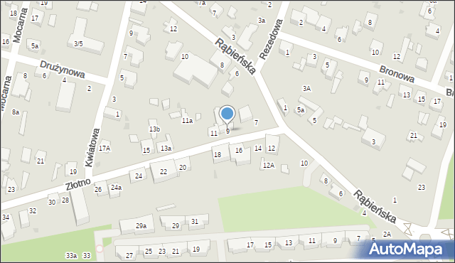 Łódź, Złotno, 9, mapa Łodzi