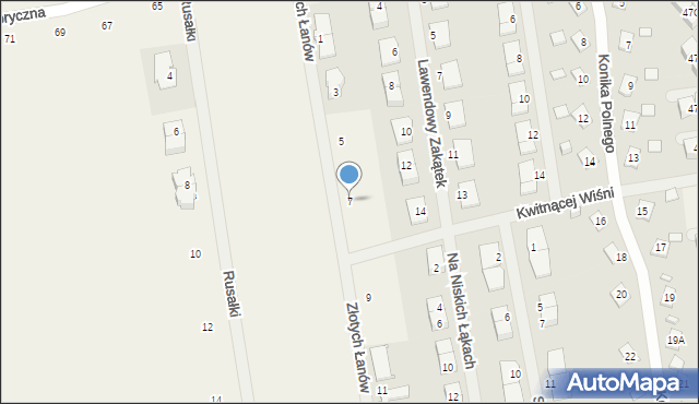 Łoziska, Złotych Łanów, 7, mapa Łoziska