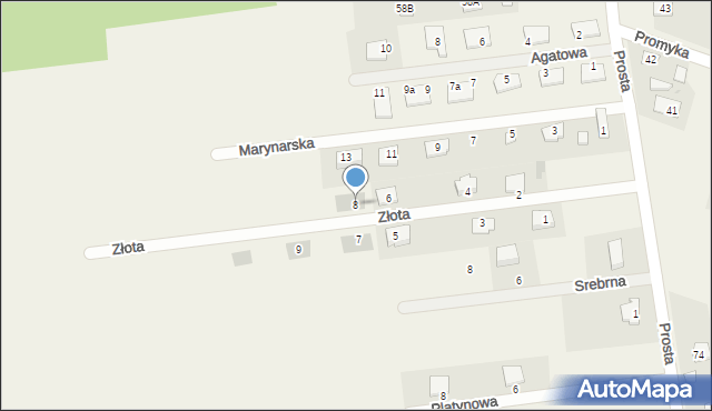 Ludwinowo Zegrzyńskie, Złota, 8, mapa Ludwinowo Zegrzyńskie