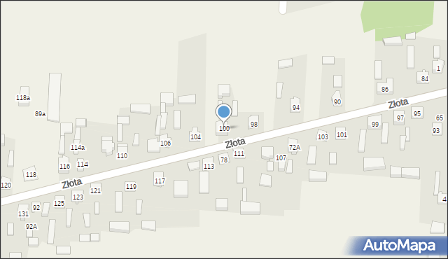 Łuszczanowice, Złota, 100, mapa Łuszczanowice