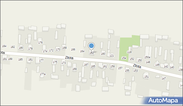 Łuszczanowice, Złota, 162, mapa Łuszczanowice
