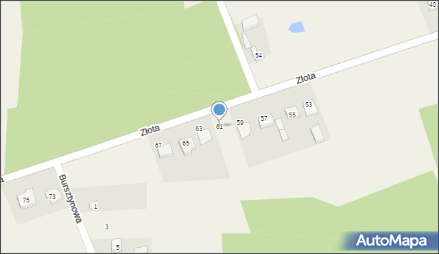 Łuszczanowice, Złota, 61, mapa Łuszczanowice