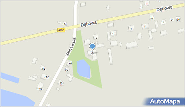 Lututów, Złoczewska, 96, mapa Lututów