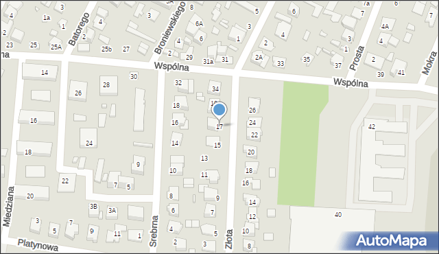 Marki, Złota, 17, mapa Marki