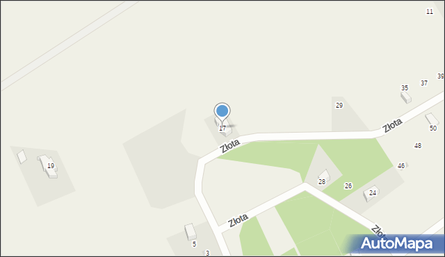Mechowo, Złota, 17, mapa Mechowo