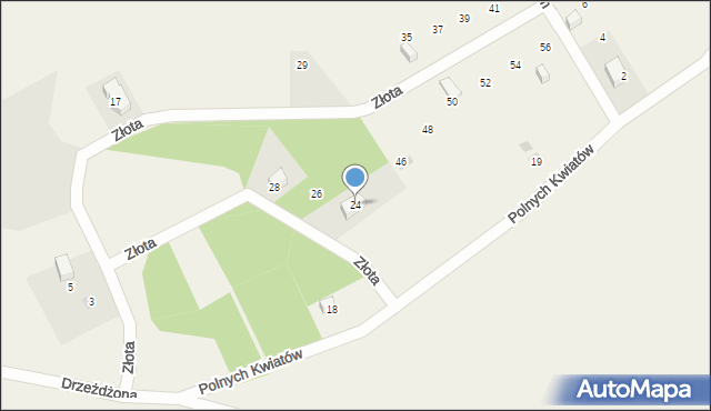Mechowo, Złota, 24, mapa Mechowo