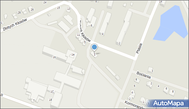 Mikołajki, Złotych Kłosów, 1, mapa Mikołajki