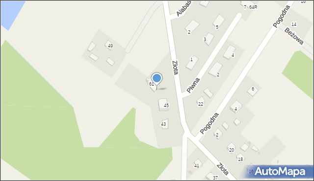 Mokre, Złota, 47a, mapa Mokre