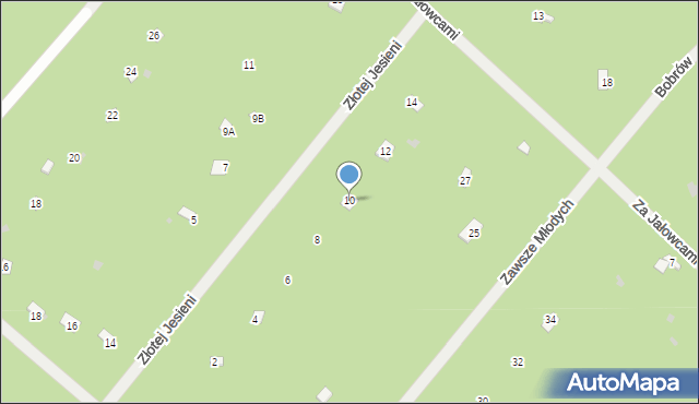 Osiedle Wilga, Złotej Jesieni, 10, mapa Osiedle Wilga