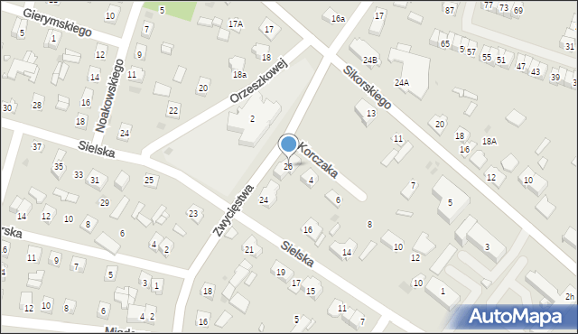 Ostrów Mazowiecka, Złotych Kłosów, 26, mapa Ostrów Mazowiecka